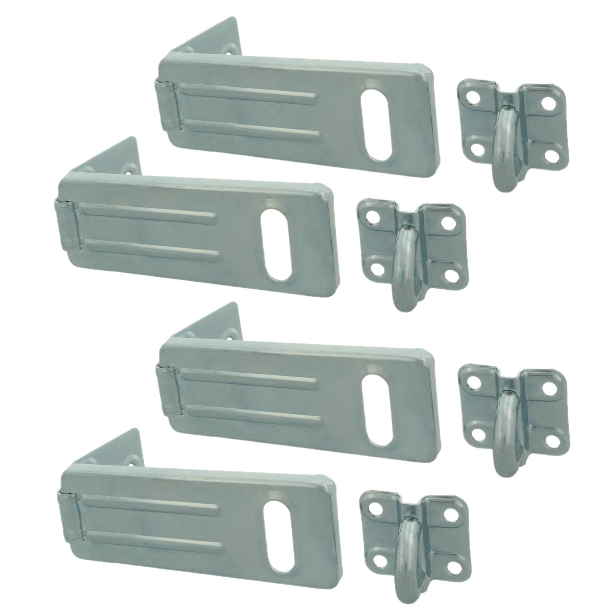 AMIG Overvalsluiting/kistoverval - 4x - voor hangsloten - 67 x 33mm - verzinkt staal -