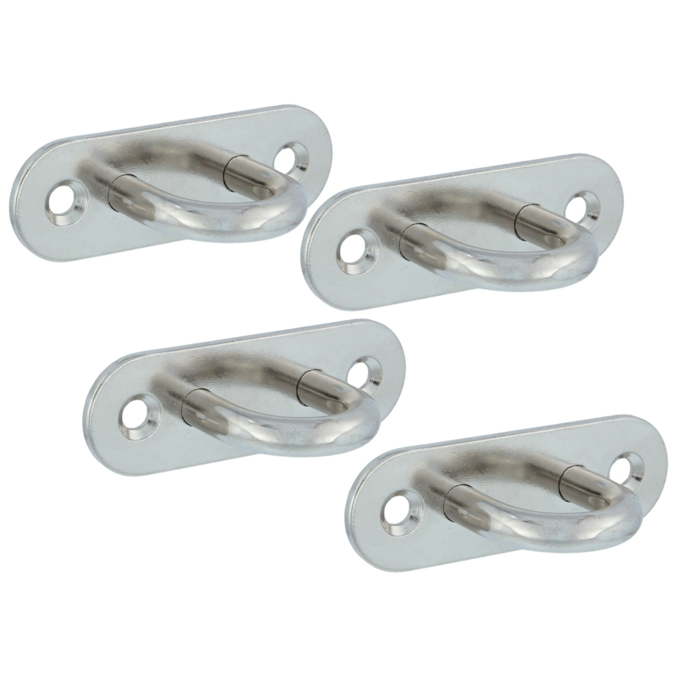 AMIG Oogplaat - 4x - 6 x 2cm - AISI 316 rvs - vastzetplaat - voor buiten -