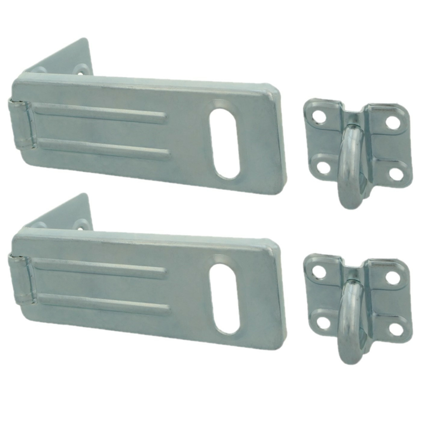 AMIG Overvalsluiting/kistoverval - 2x - voor hangsloten - 90 x 37mm - verzinkt staal -