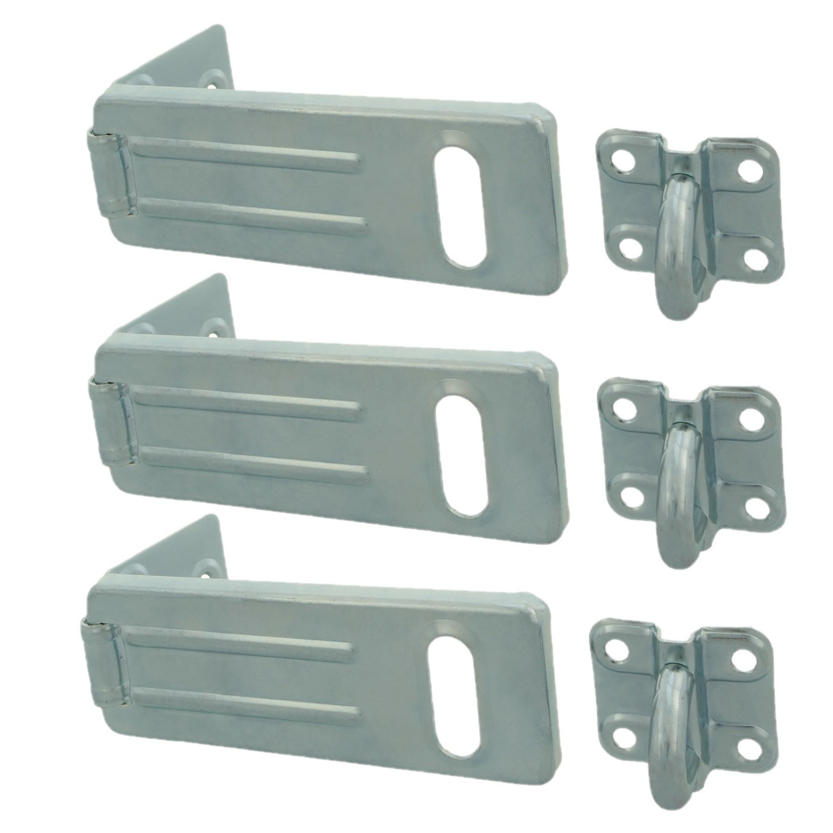 AMIG Overvalsluiting/kistoverval - 3x - voor hangsloten - 118 x 45mm - verzinkt staal -