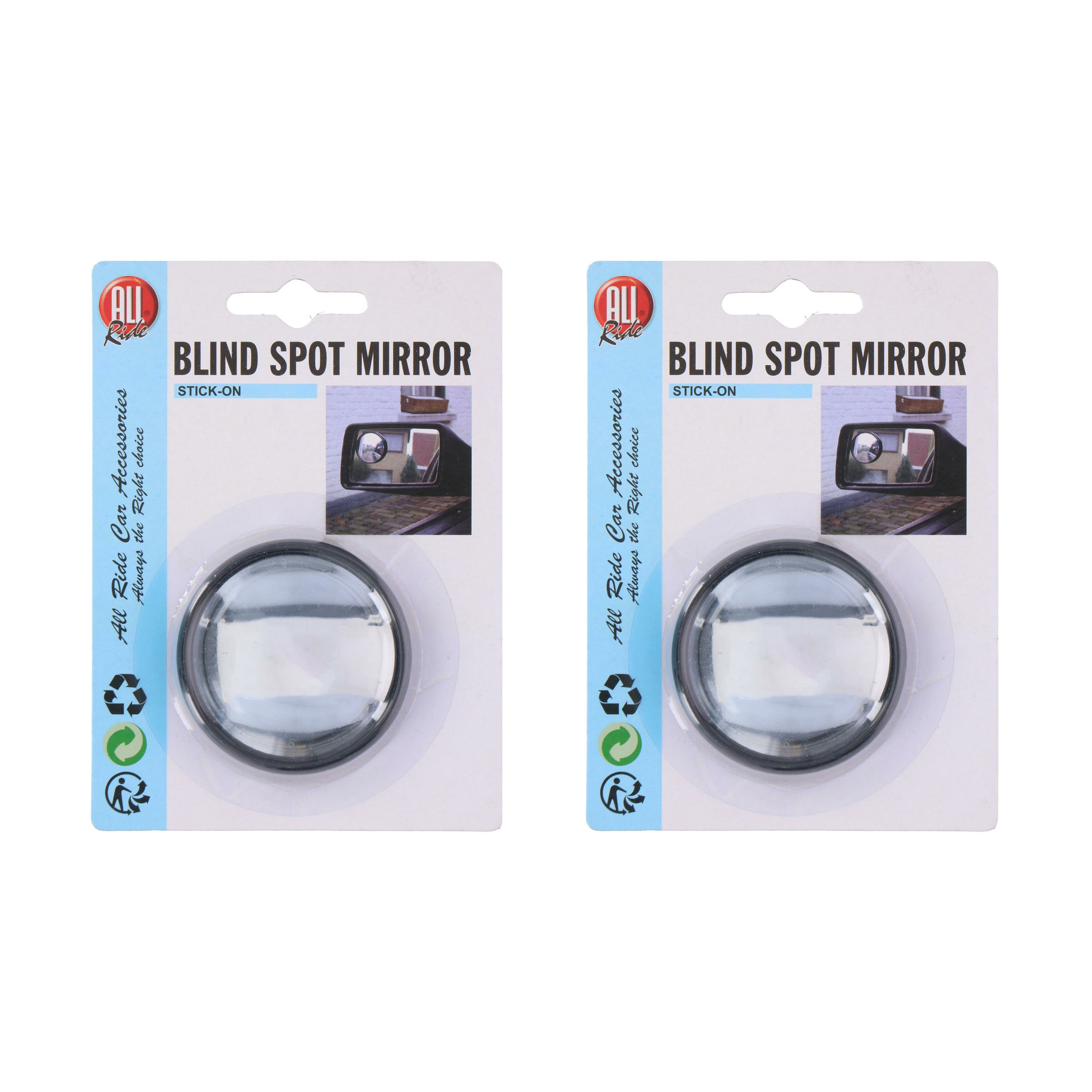 Dodehoek spiegel voor een auto/motor - 2x - klein rondje - D10 cm - caravan/aanhanger - buitenspiege -