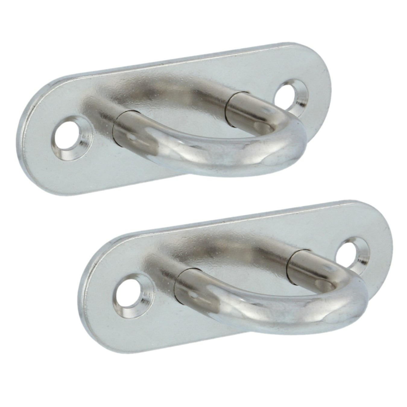 AMIG Oogplaat - 2x - 6 x 2cm - AISI 316 rvs - vastzetplaat - voor buiten -
