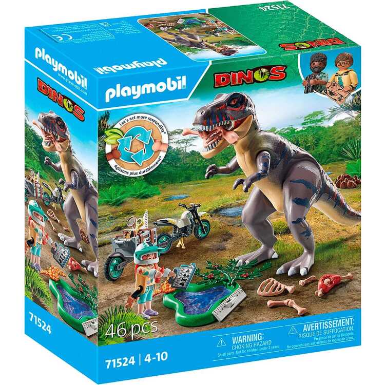 PLAYMOBIL Dinos - T-Rex sporenonderzoek constructiespeelgoed 71524