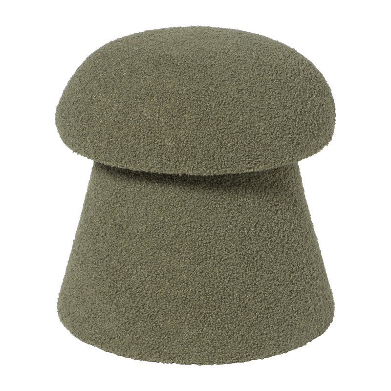 Poef Teddy Mushroom - groen - ø36x38 cm