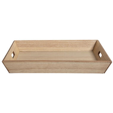 Dienblad Fay - naturel - MDF - 52x52x6,5 cm - Leen Bakker