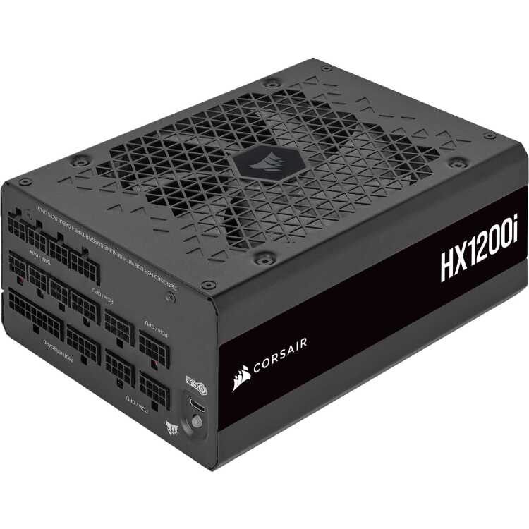 Corsair HX1200i voeding 1x 12VHPWR, 4x PCIe, kabelmanagement