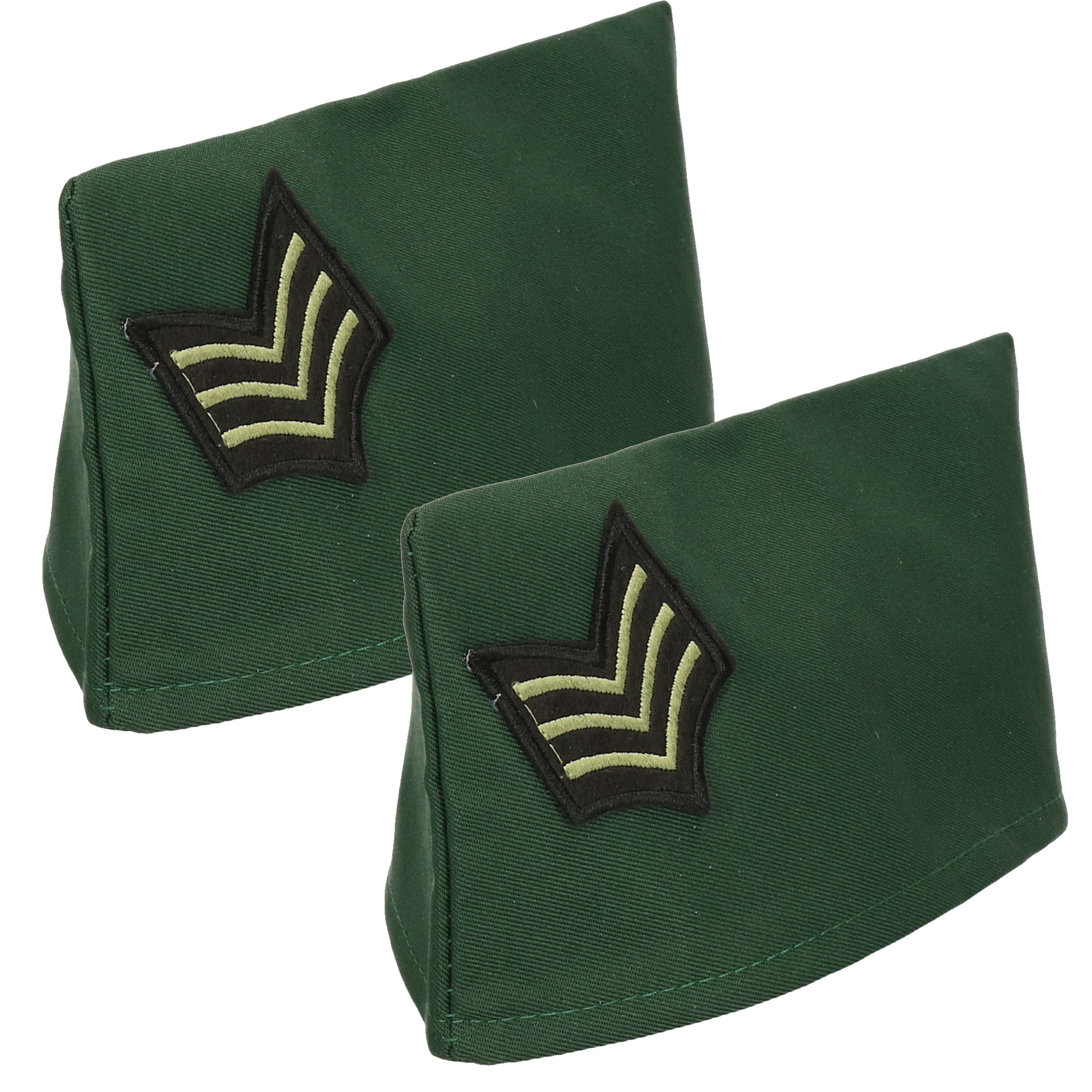 Carnaval verkleed Soldaten hoedjes - 2x - donkergroen - voor dames - Militairen/leger thema - Jaren -