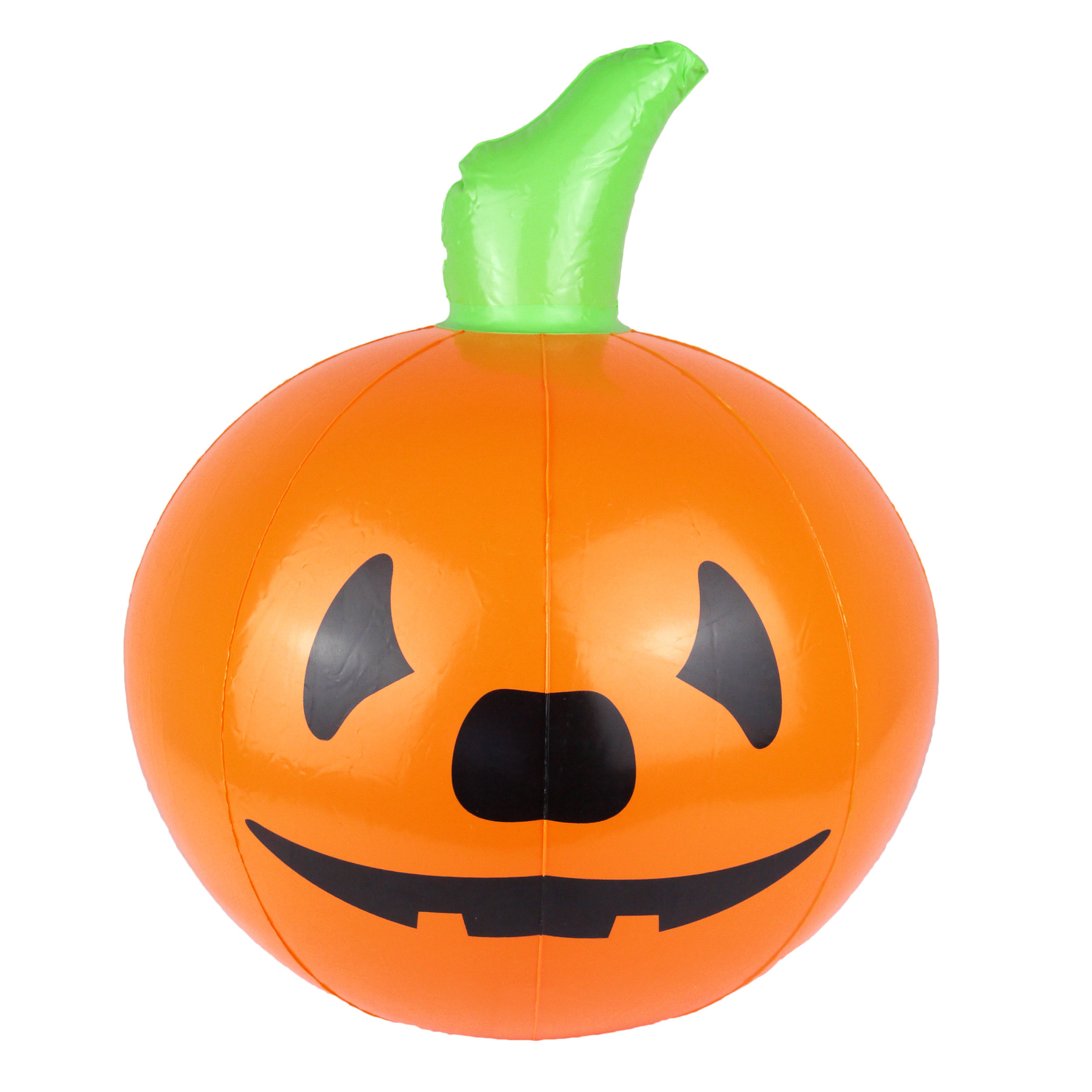 Opblaasbare Halloween decoraties - Pompoen - oranje/zwart - 35 cm - pvc kunststof -