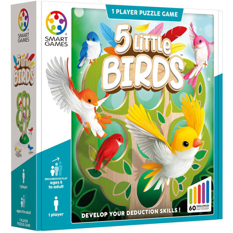 SmartGames 5 Little Birds leerspel Nederlands, 1 speler, Vanaf 5 jaar, 60 opdrachten