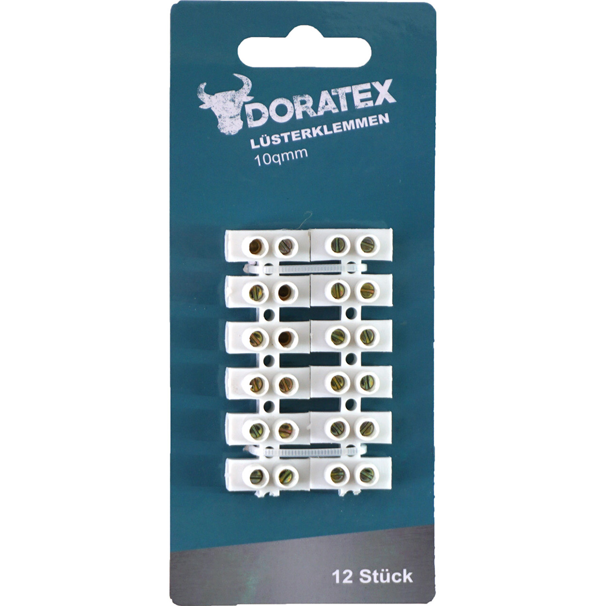 Doratex Kroonsteentjes set - wit - 12x stuks - elektra artikelen -