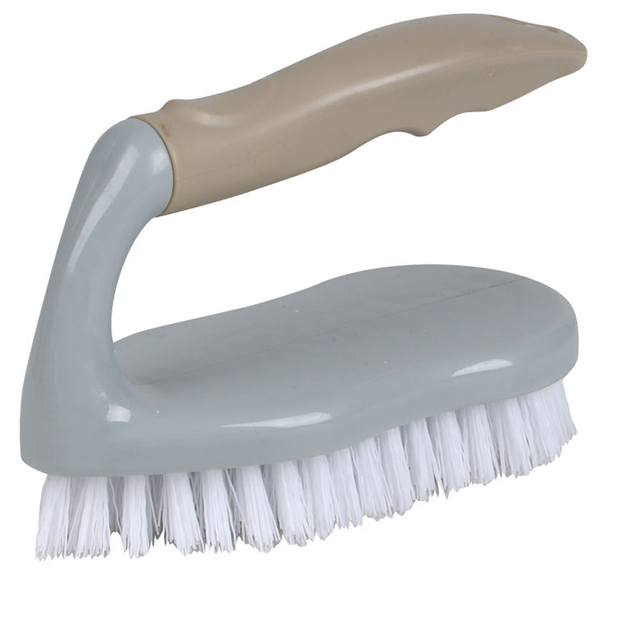 Schrobborstel - antislip - kunststof - 14 cm - beige - schrobber - werkborstel -