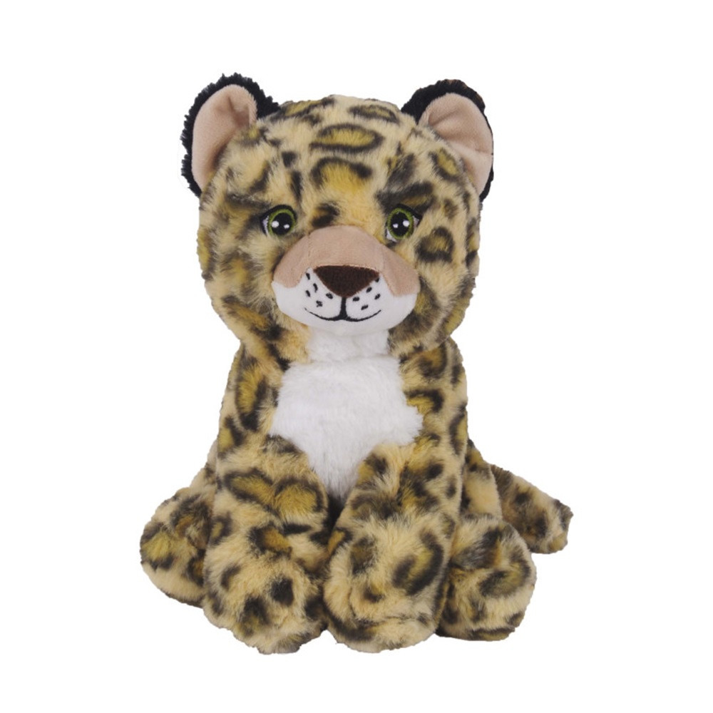 Knuffeldier Luipaard Minouska - zachte pluche stof - dieren knuffels - beige/bruin - 23 cm -