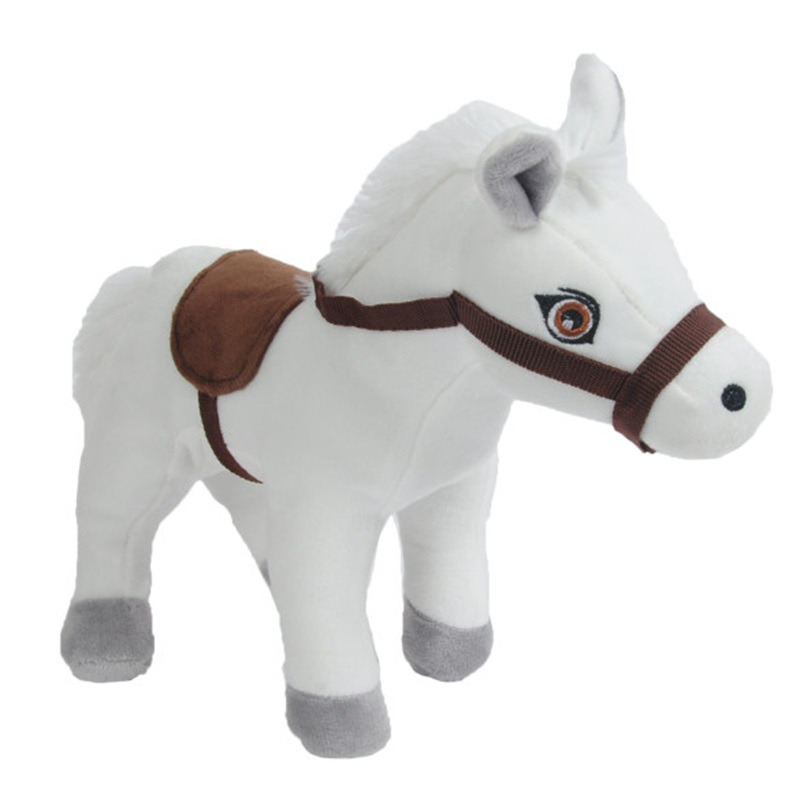 Sandy knuffel Paard Lola - pluche - paarden knuffels - wit - 23 cm -