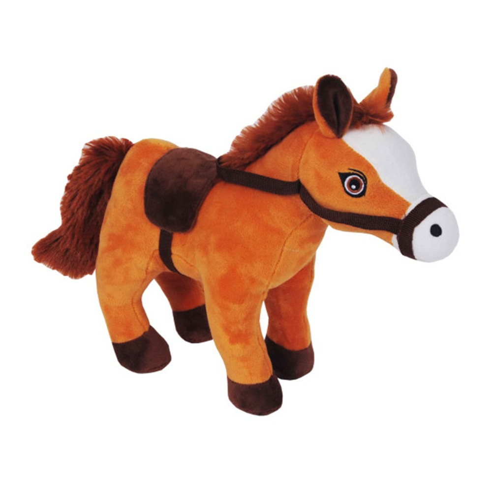 Sandy knuffel Paard Lola - pluche - paarden knuffels - licht bruin - 23 cm -