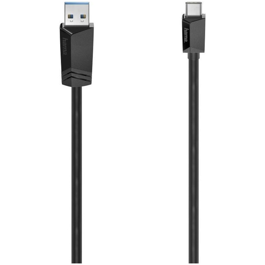 Hama USB-C-kabel, USB-C-stekker - USB-A-stekker, USB 3.2 Gen1, 5 Gbit/s, 0,25 m Kabel Zwart