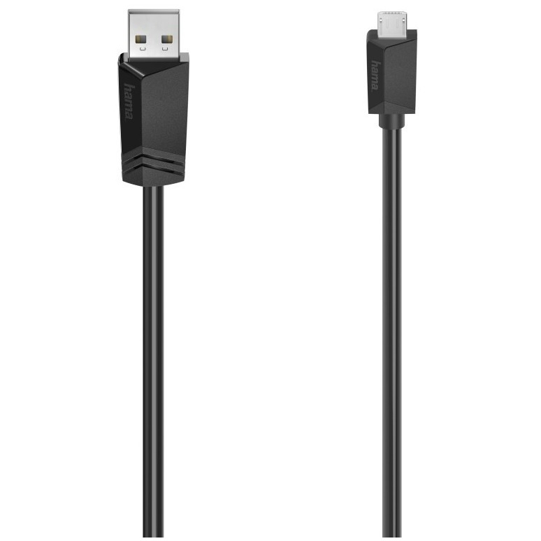Hama Micro-USB-kabel, USB 2.0, 480 Mbit/s, 3,00 m Kabel Zwart
