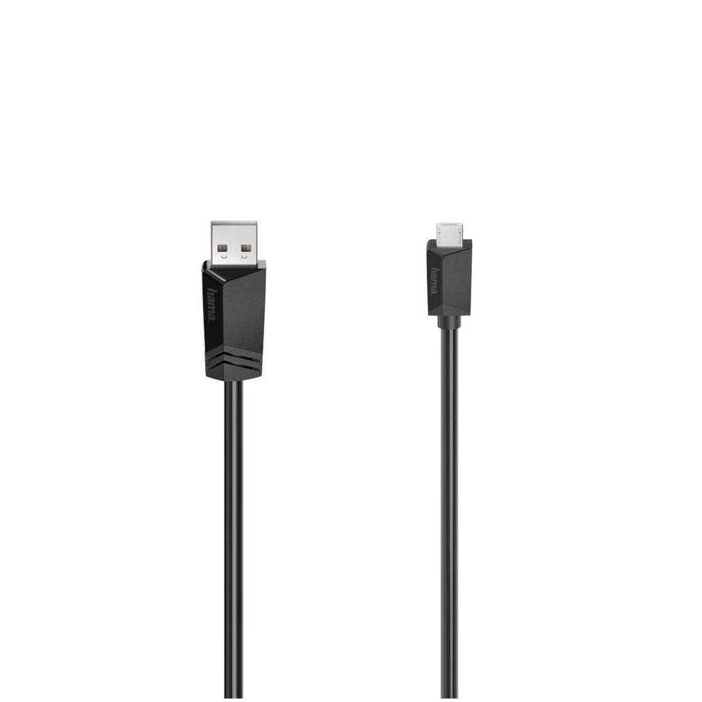 Hama Micro-USB-kabel, USB 2.0, 480 Mbit/s, 1,50 m Kabel Zwart