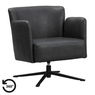 Fauteuil Sam - zwart - Leen Bakker