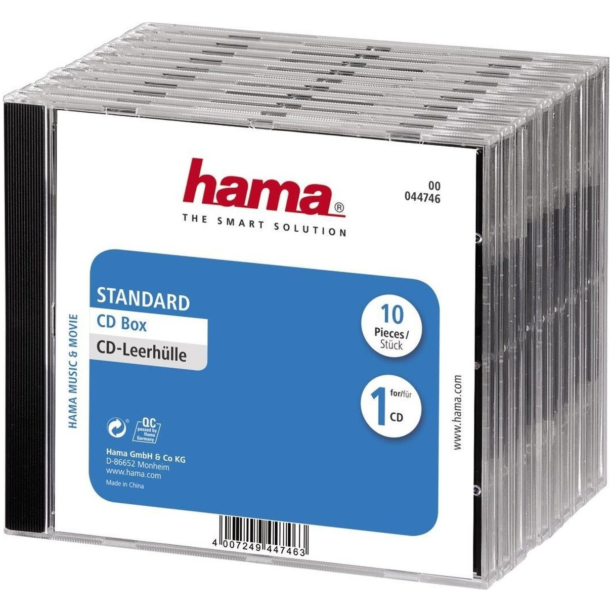Hama CD doosje standaard 10-pack Audio accessoire Transparant