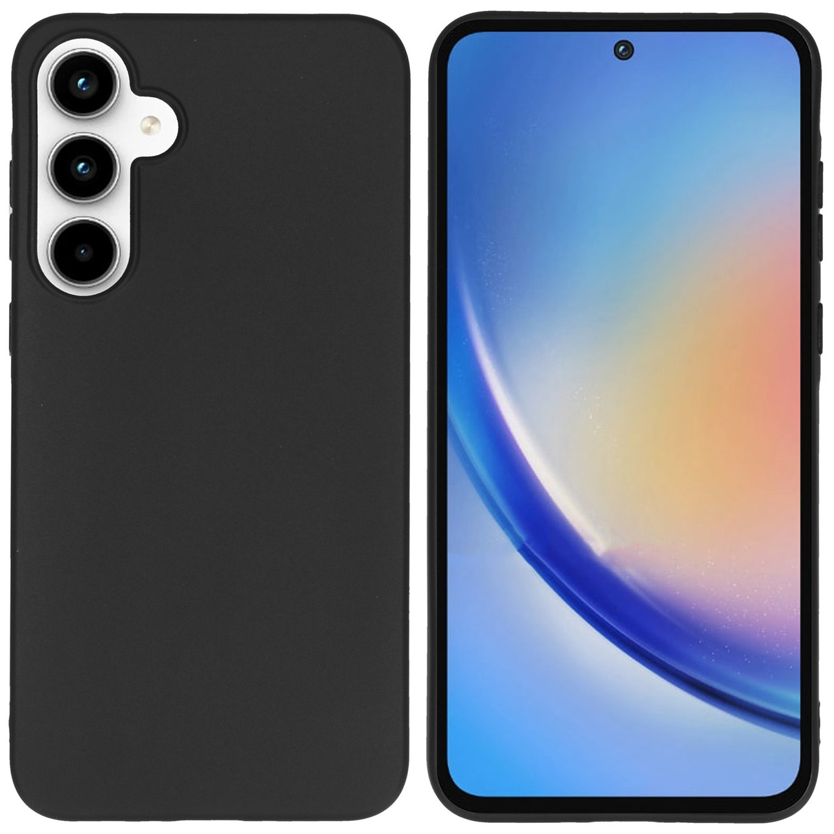 Accezz Color Backcover Samsung Galaxy A35 Telefoonhoesje Zwart