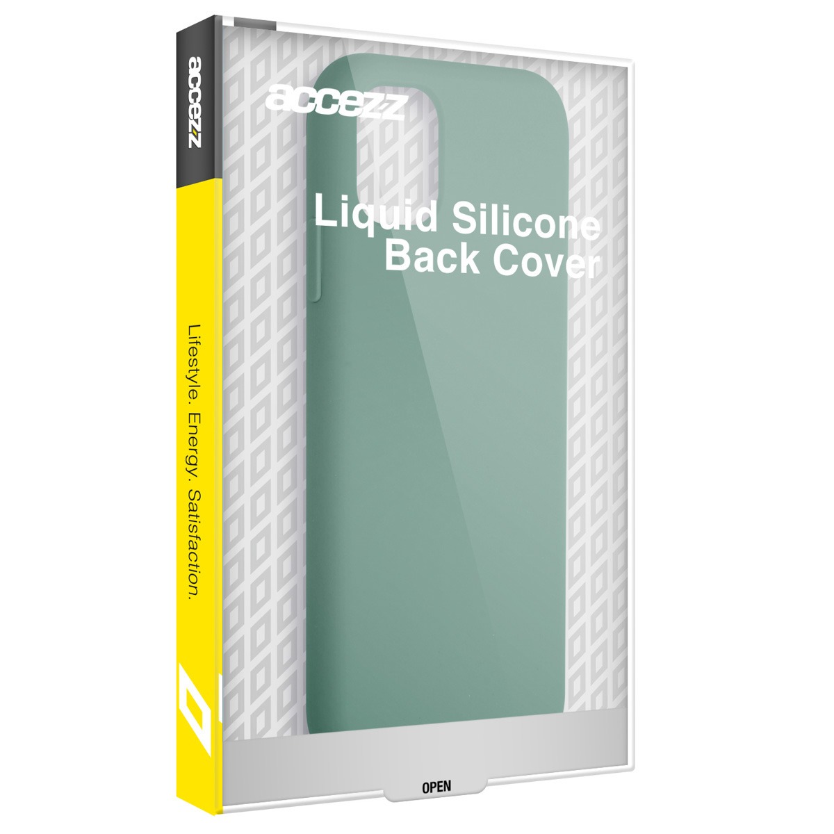 Accezz Liquid Silicone Backcover iPhone 15 Plus Telefoonhoesje Groen