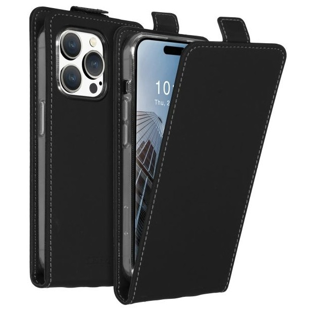Accezz Flipcase iPhone 15 Pro Telefoonhoesje Zwart