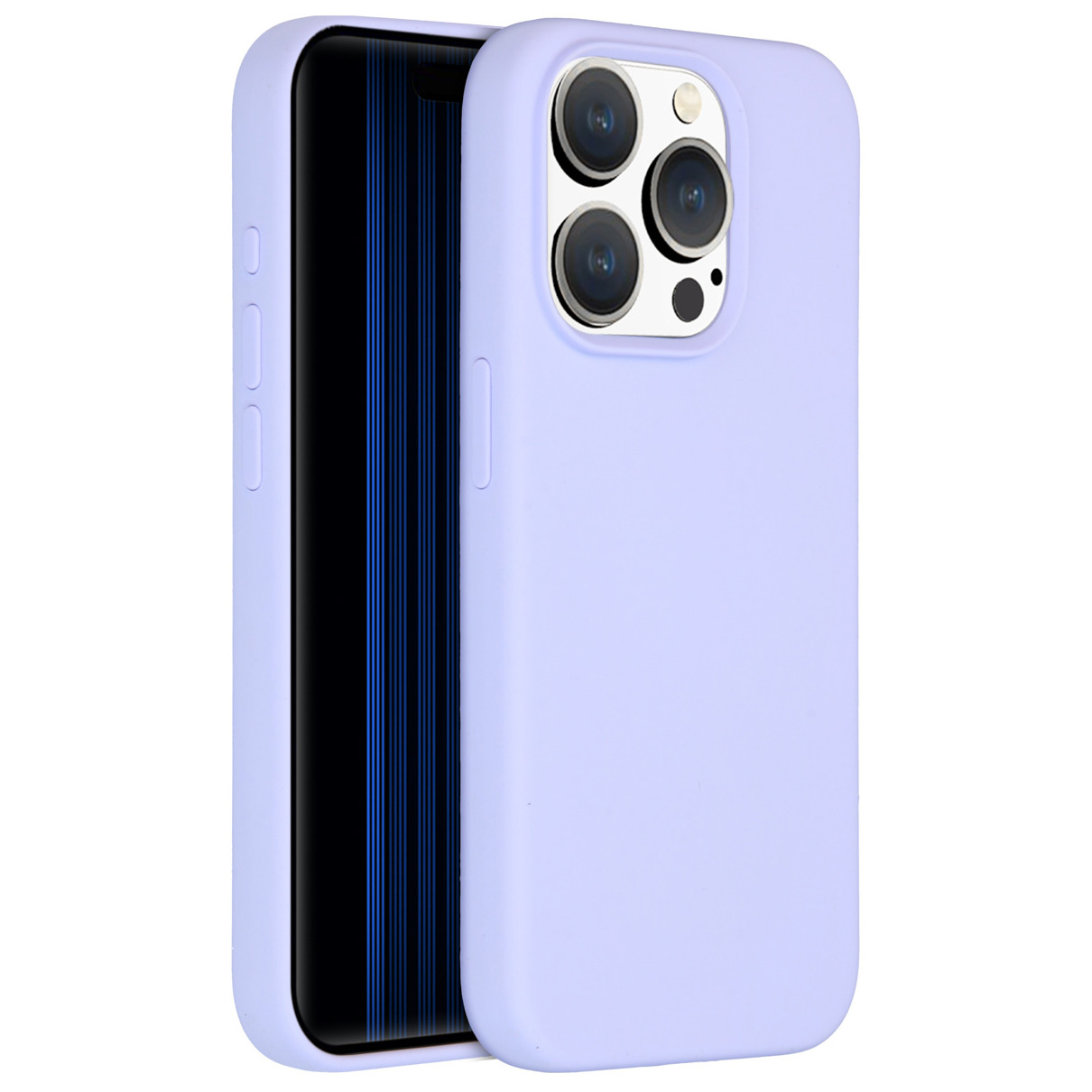 Accezz Liquid Silicone Backcover iPhone 15 Pro Telefoonhoesje Paars