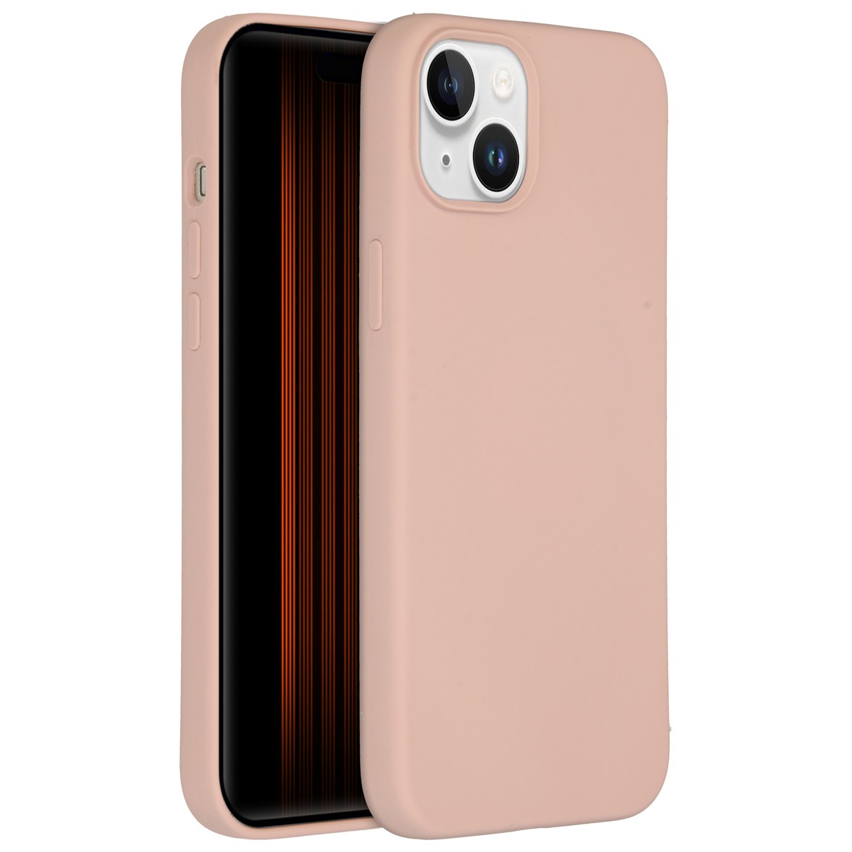 Accezz Liquid Silicone Backcover iPhone 15 Plus Telefoonhoesje Roze