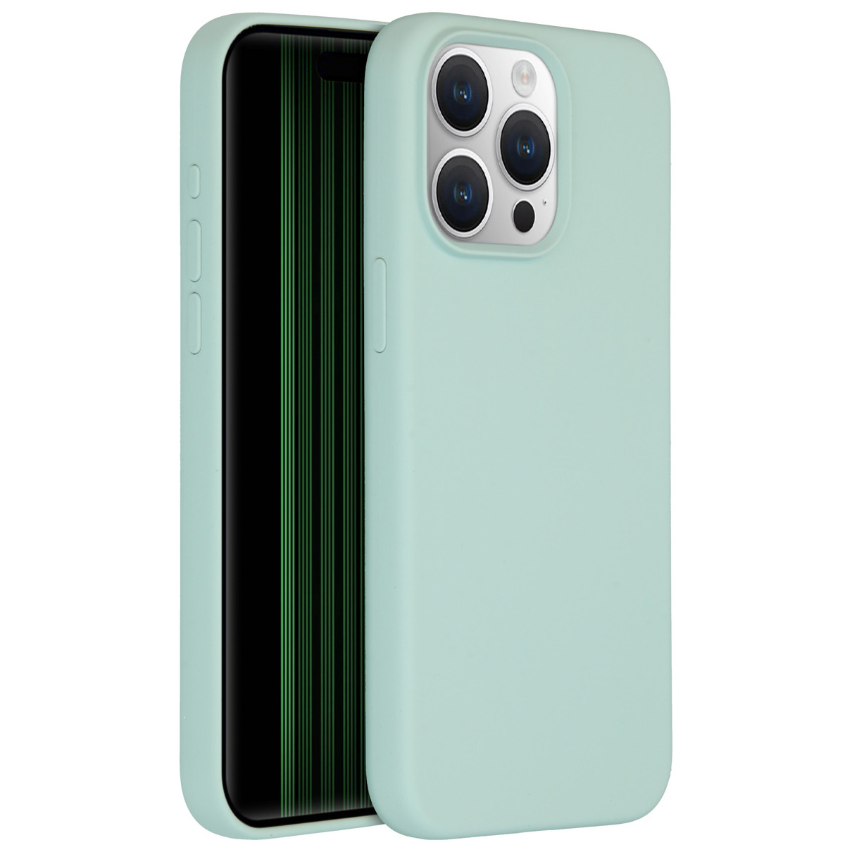 Accezz Liquid Silicone Backcover iPhone 15 Pro Max Telefoonhoesje Blauw