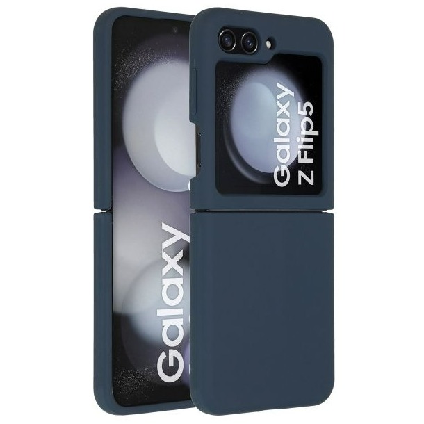 Accezz Liquid Silicone Backcover Samsung Galaxy Z Flip 5 Telefoonhoesje Blauw