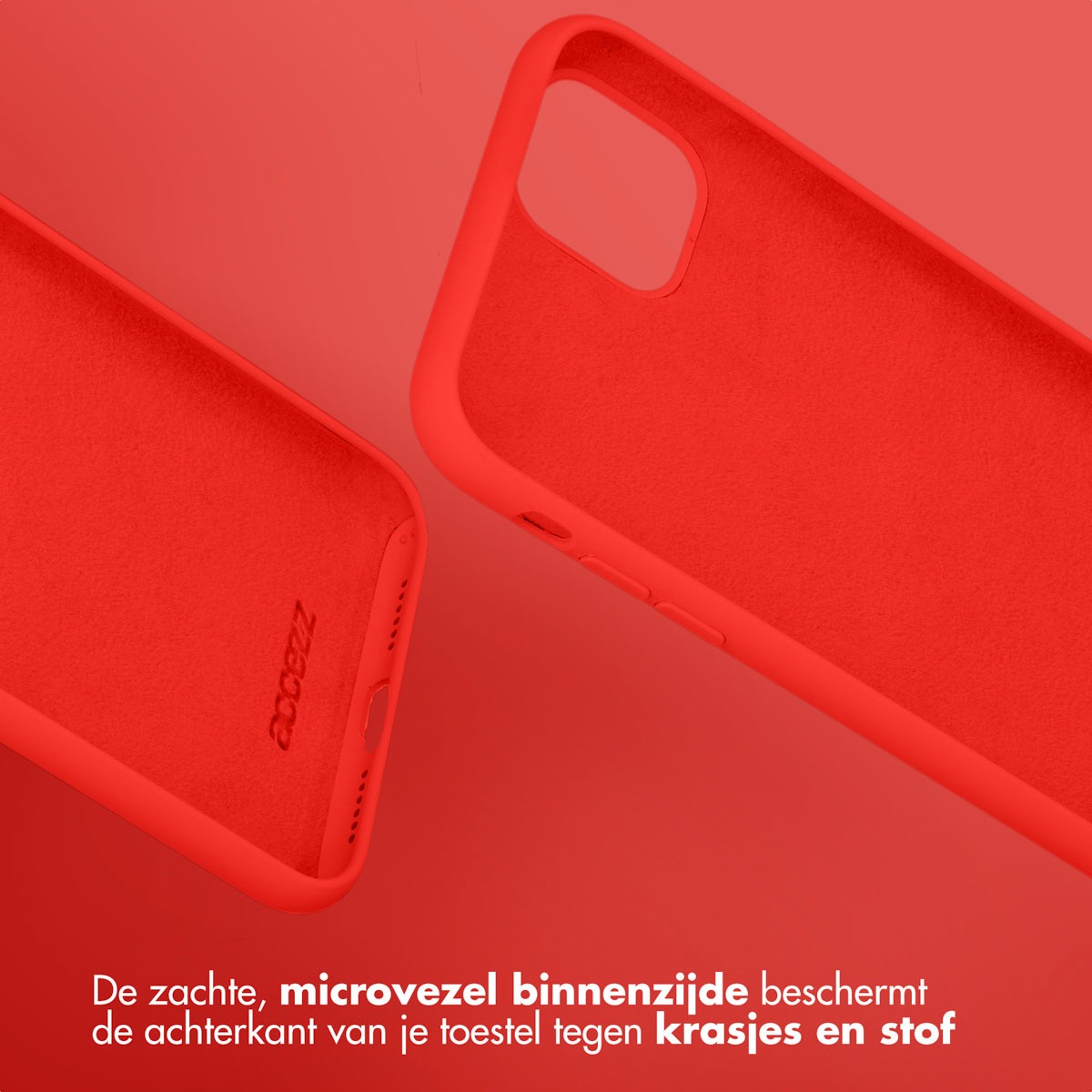 Accezz Liquid Silicone Backcover Samsung Galaxy Z Fold 5 Telefoonhoesje Rood