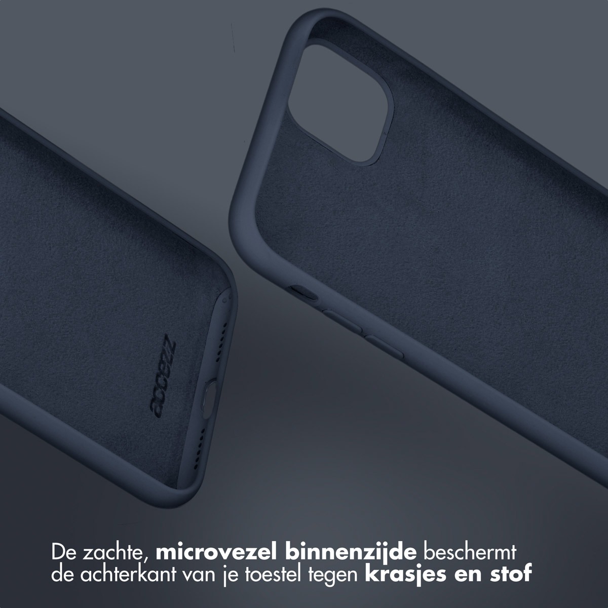 Accezz Liquid Silicone Backcover Samsung Galaxy Z Fold 5 Telefoonhoesje Blauw