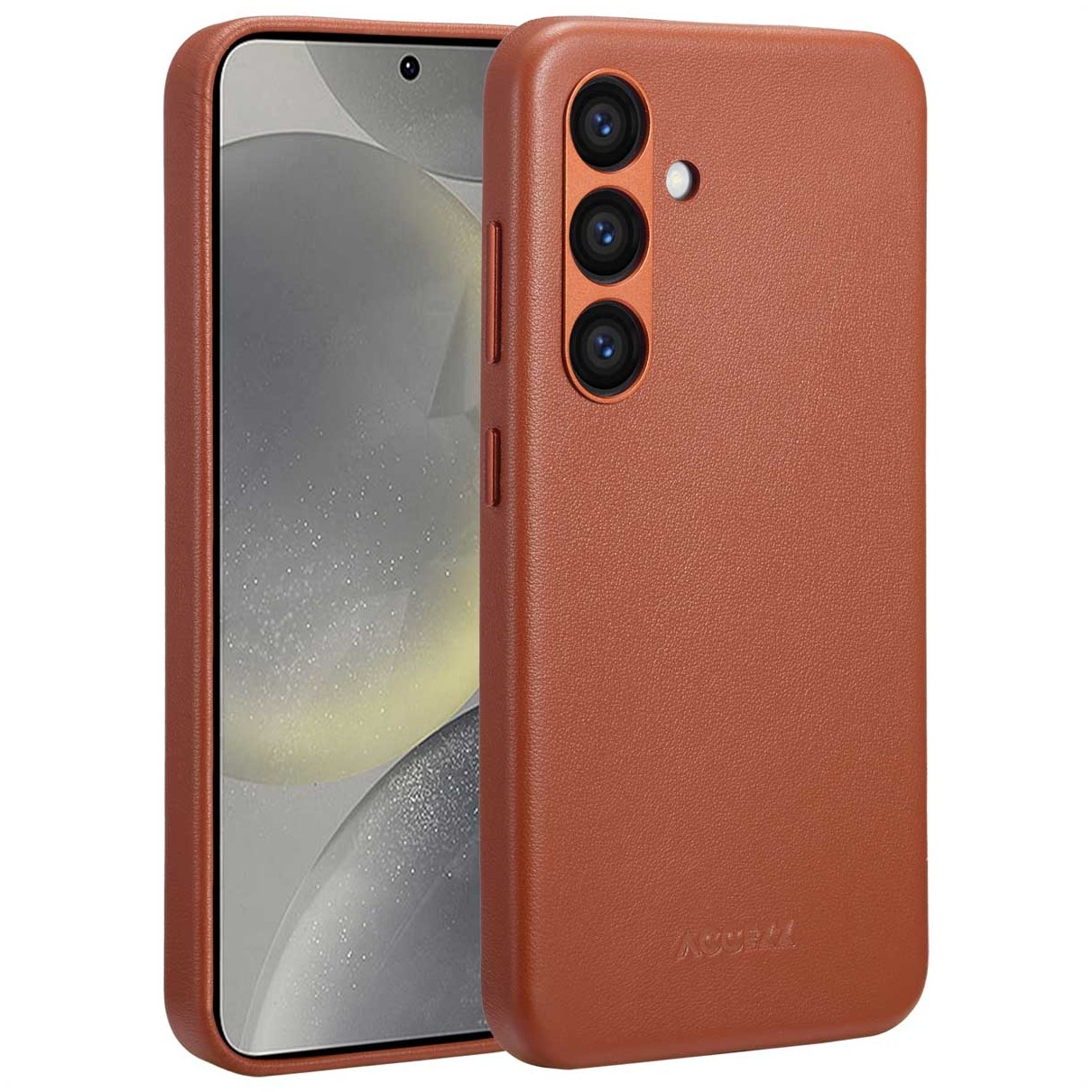 Accezz MagSafe Leather Backcover Samsung Galaxy S24 Telefoonhoesje Bruin