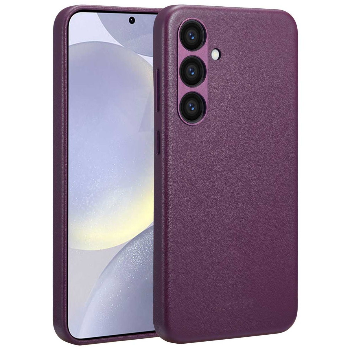 Accezz MagSafe Leather Backcover Samsung Galaxy S24 Plus Telefoonhoesje Paars