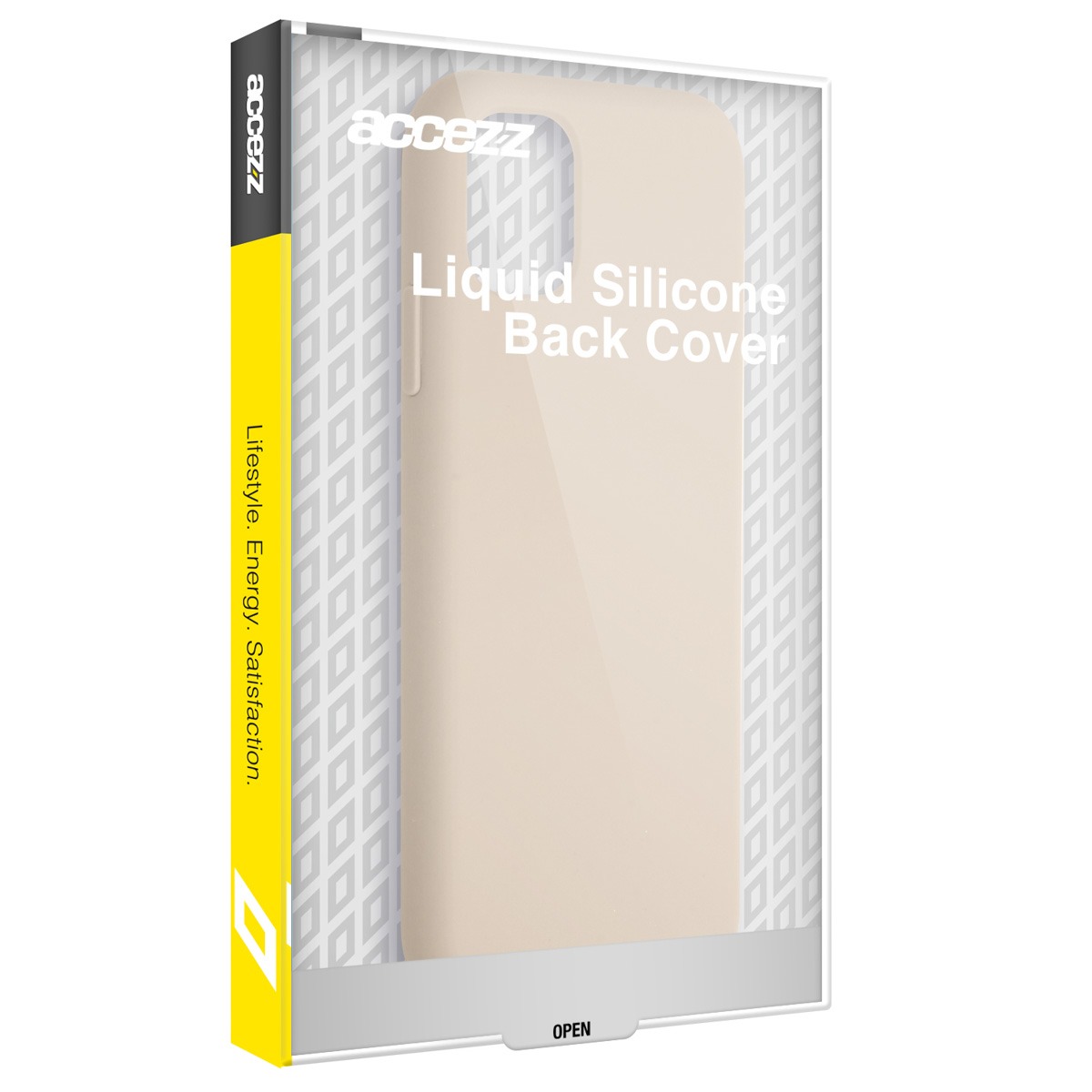 Accezz Liquid Silicone Backcover met MagSafe iPhone 15 Pro Max Telefoonhoesje Grijs
