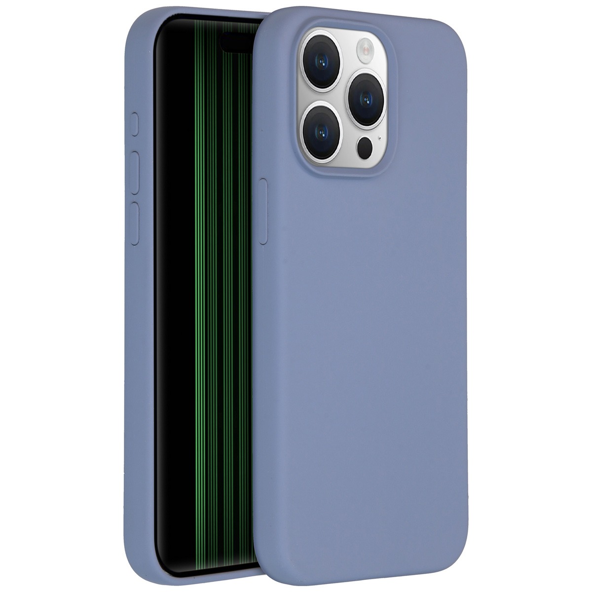 Accezz Liquid Silicone Backcover met MagSafe iPhone 15 Pro Max Telefoonhoesje Grijs