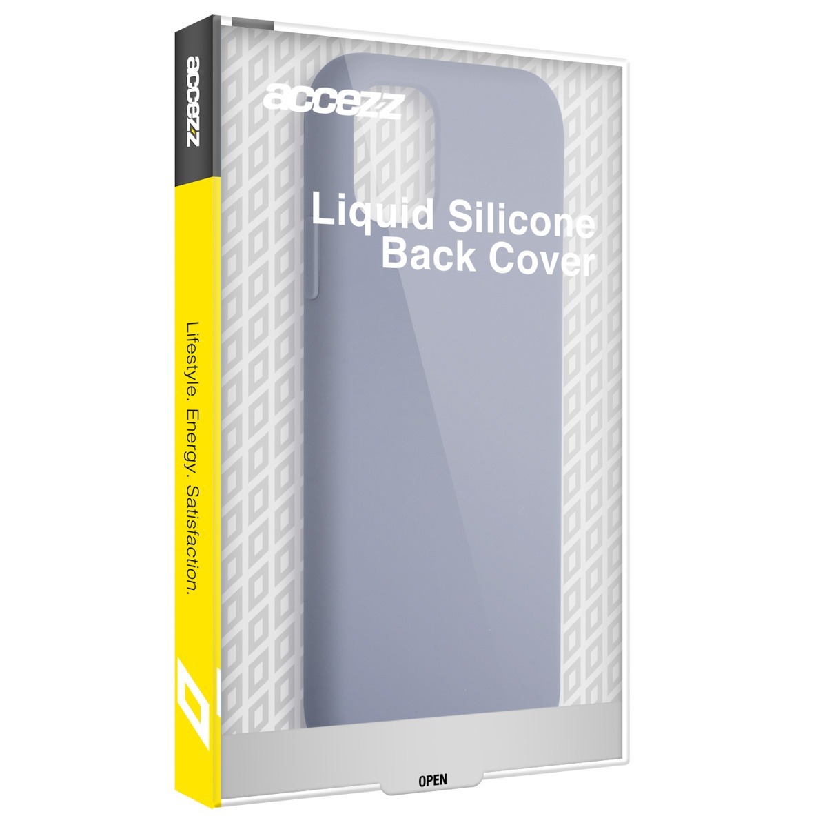 Accezz Liquid Silicone Backcover met MagSafe iPhone 15 Pro Telefoonhoesje Grijs