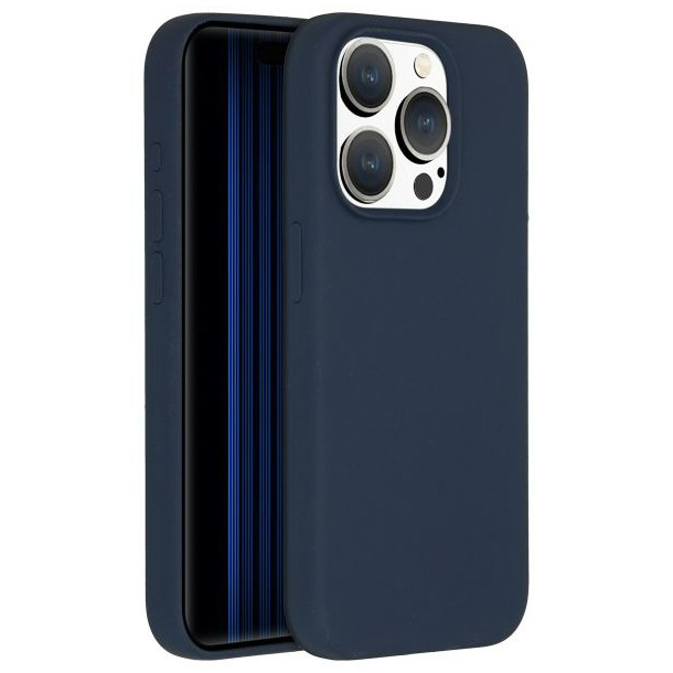 Accezz Liquid Silicone Backcover met MagSafe iPhone 15 Pro Telefoonhoesje Blauw