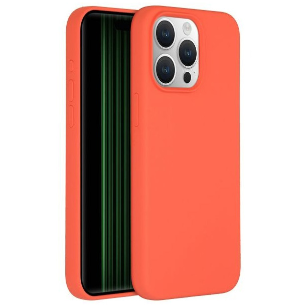 Accezz Liquid Silicone Backcover met MagSafe iPhone 15 Pro Max Telefoonhoesje Oranje