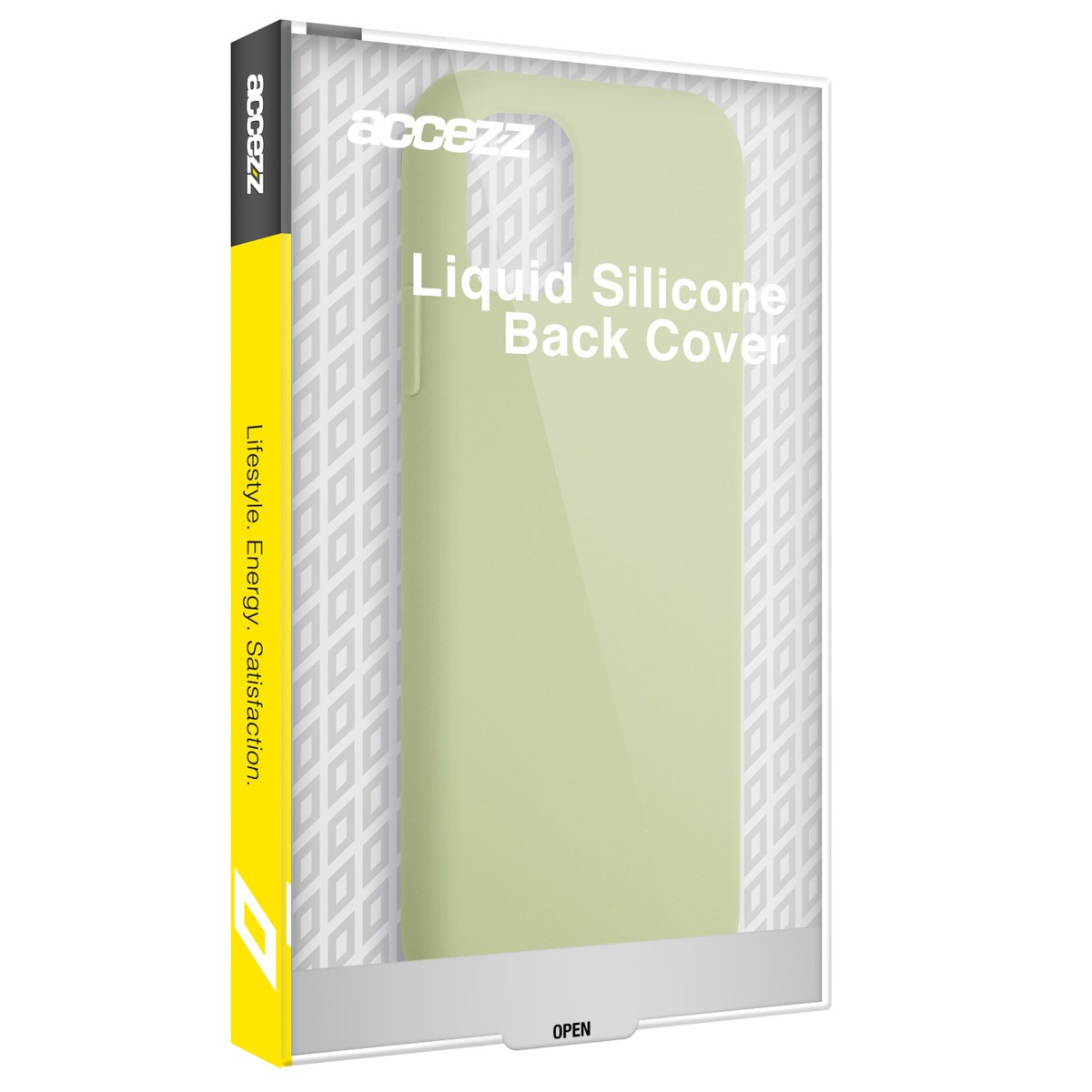 Accezz Liquid Silicone Backcover met MagSafe iPhone 15 Plus Telefoonhoesje Groen