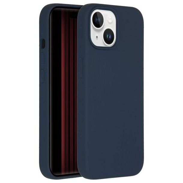 Accezz Liquid Silicone Backcover met MagSafe iPhone 15 Telefoonhoesje Blauw