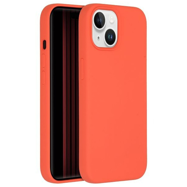Accezz Liquid Silicone Backcover met MagSafe iPhone 15 Telefoonhoesje Oranje