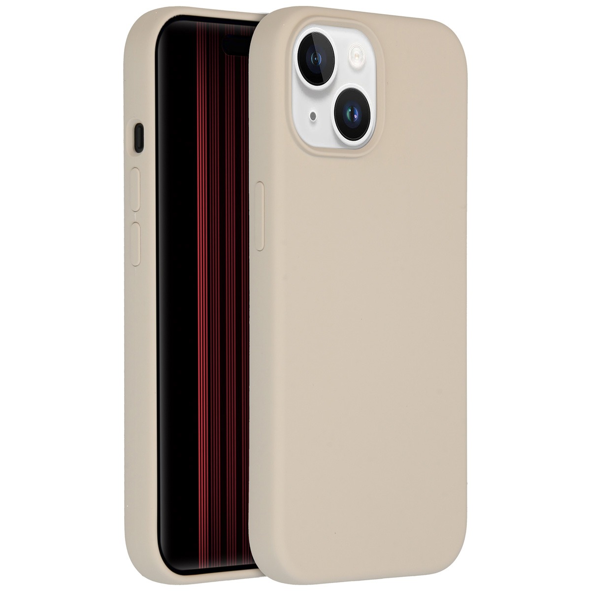 Accezz Liquid Silicone Backcover met MagSafe iPhone 15 Telefoonhoesje Grijs