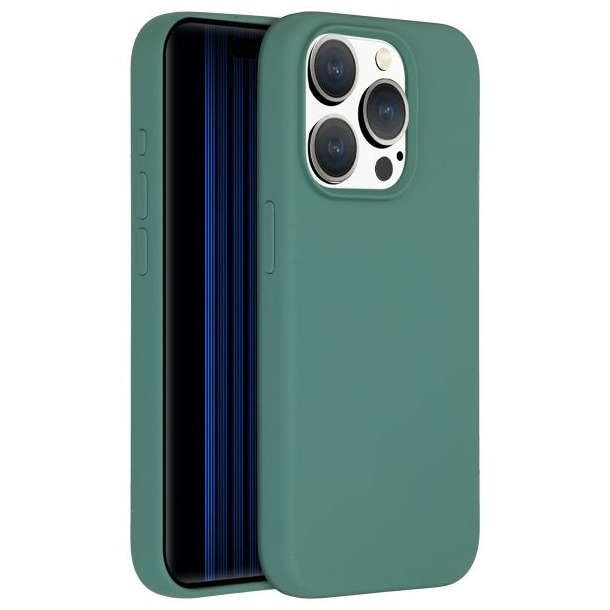 Accezz Liquid Silicone Backcover met MagSafe iPhone 15 Pro Telefoonhoesje Groen