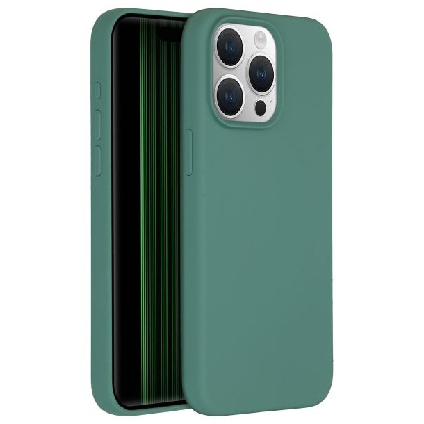 Accezz Liquid Silicone Backcover met MagSafe iPhone 15 Pro Max Telefoonhoesje Groen