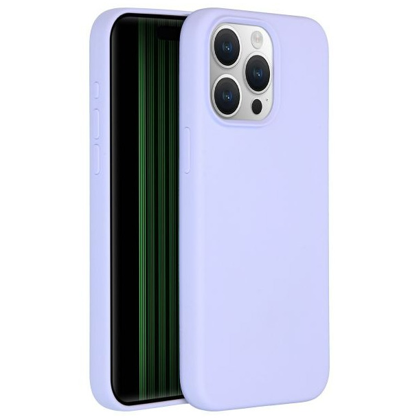 Accezz Liquid Silicone Backcover met MagSafe iPhone 15 Pro Max Telefoonhoesje Paars