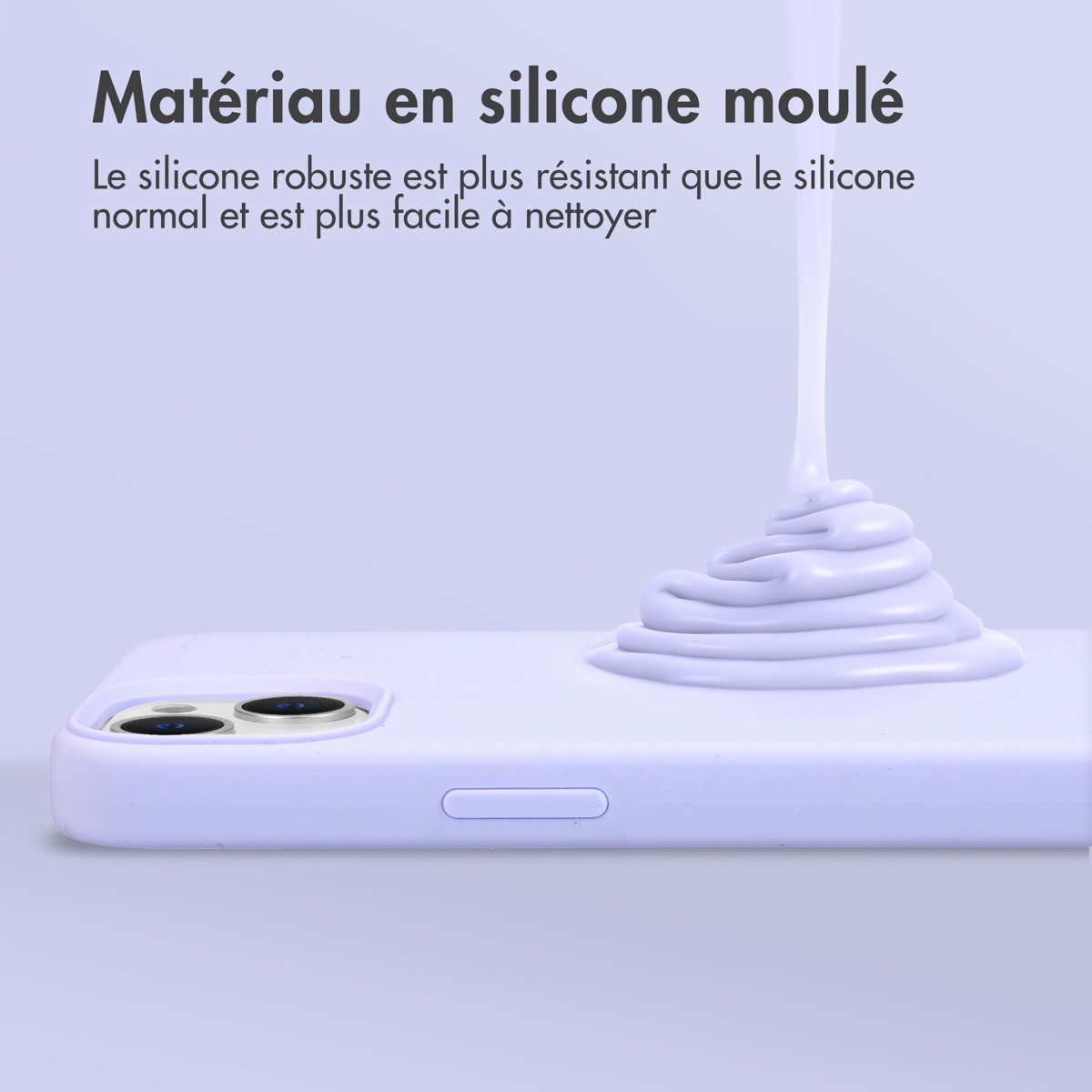 Accezz Liquid Silicone Backcover met MagSafe iPhone 15 Pro Max Telefoonhoesje Paars