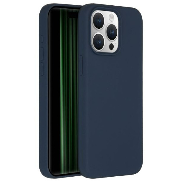 Accezz Liquid Silicone Backcover met MagSafe iPhone 15 Pro Max Telefoonhoesje Blauw