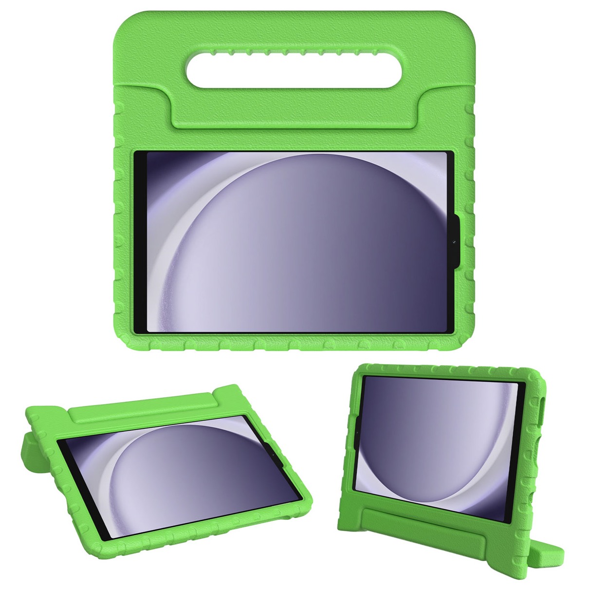 Accezz Kidsproof Backcover met handvat Samsung Galaxy Tab A9 Tablethoesje Groen