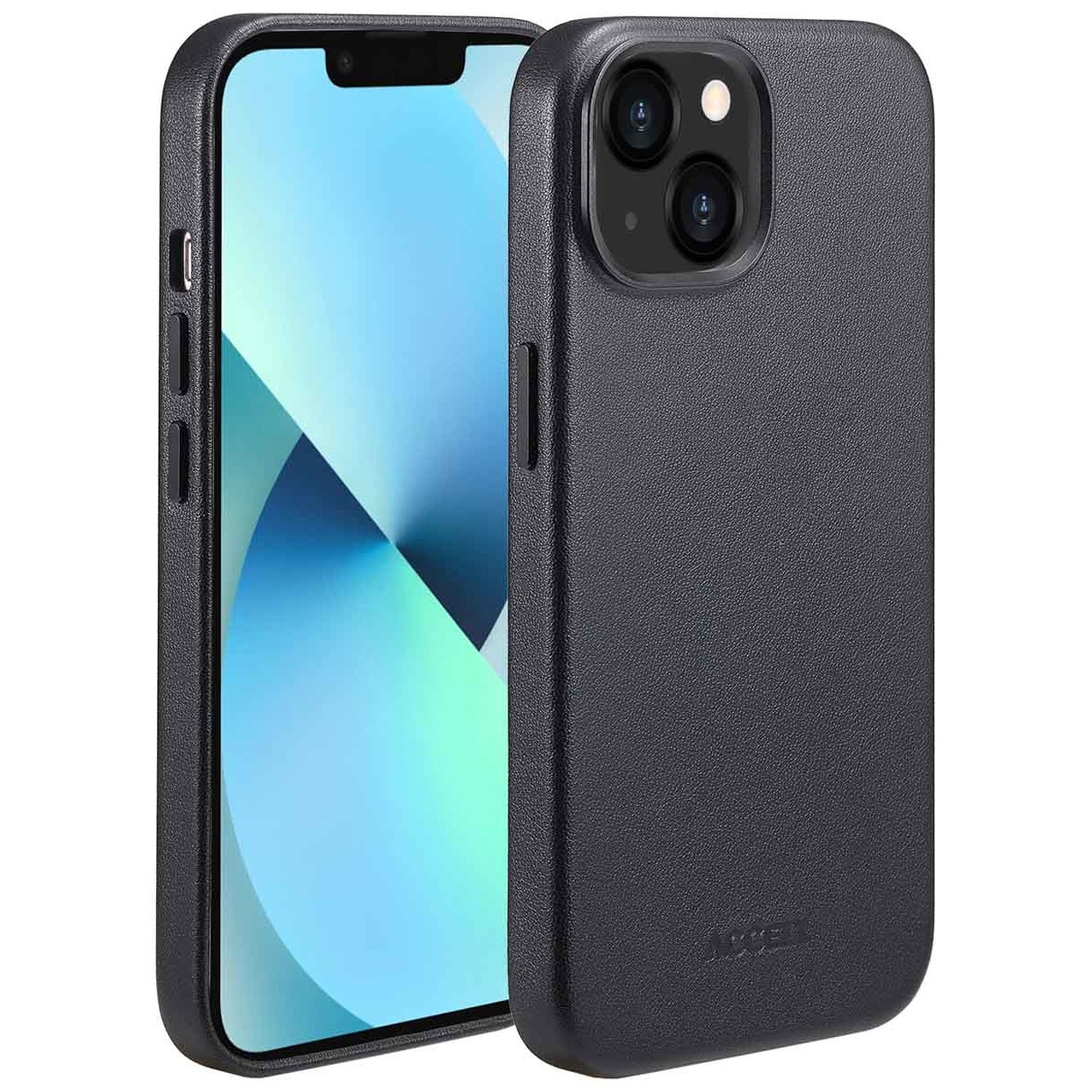 Accezz MagSafe Leather Backcover iPhone 13 Telefoonhoesje Zwart